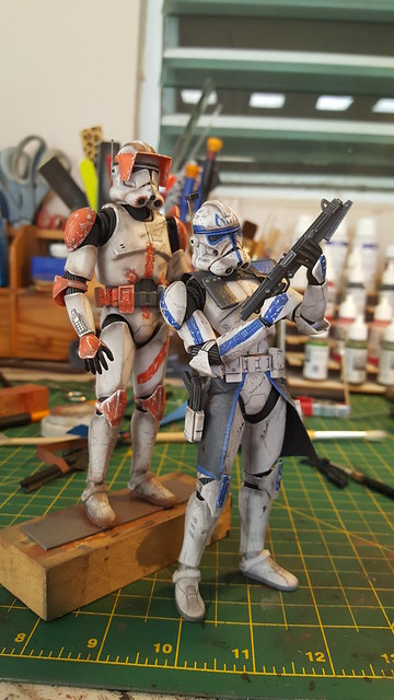 Bandai clone trooper hot sale model kit custom