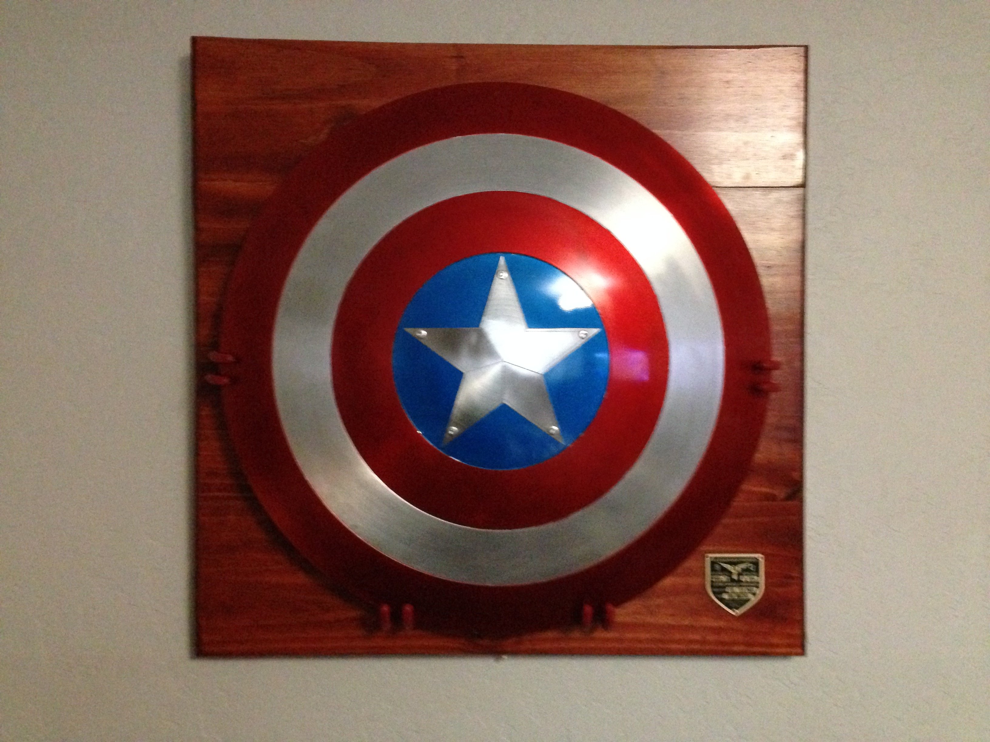 Captain America Shield Wall Mount Plaque and SECRET FILE