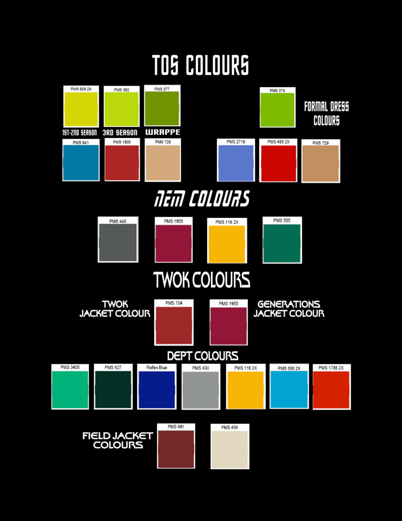Color Matching Star Trek TOS Uniforms | RPF Costume and Prop Maker Community