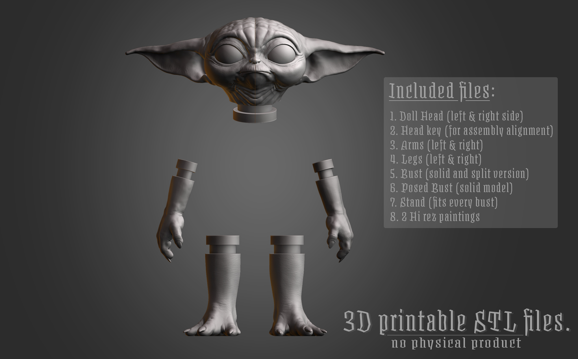 Grogu doll and bust sculpts for 3D printing | RPF Costume and Prop Maker  Community