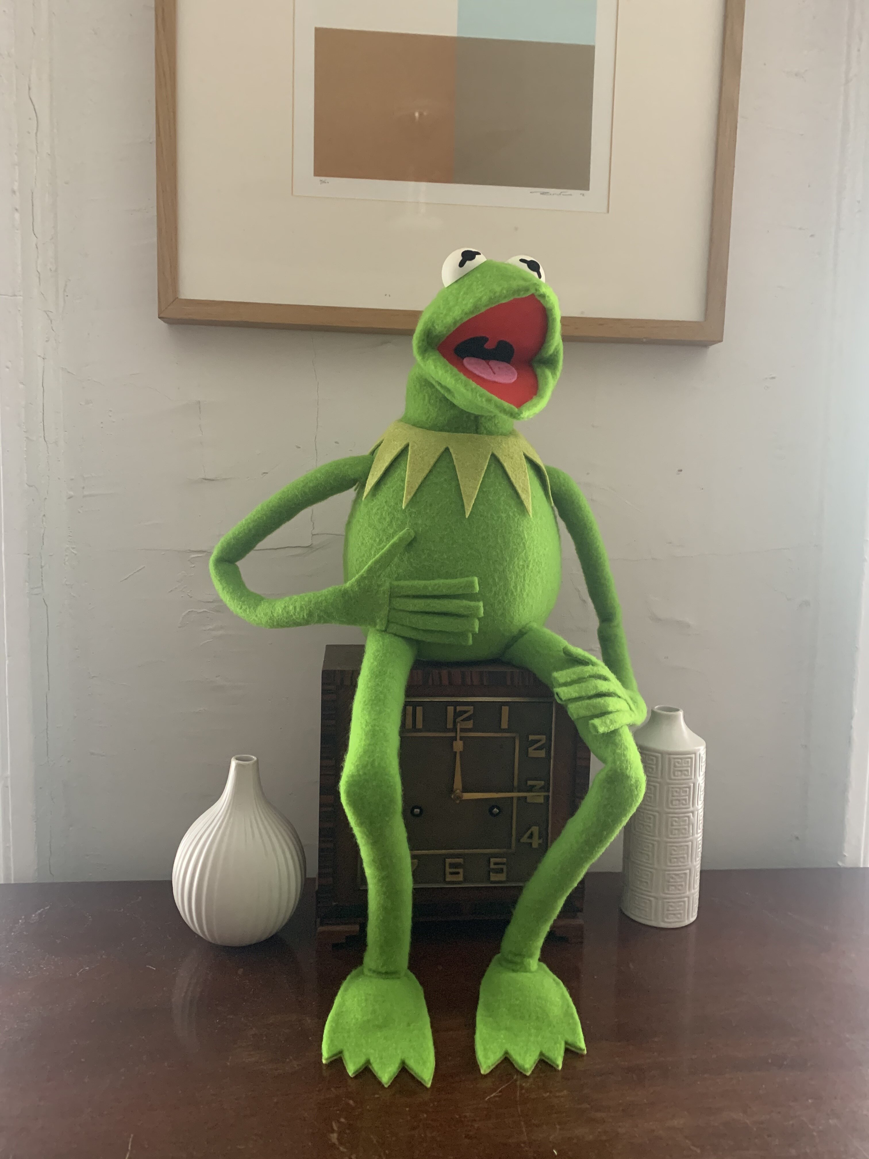 puppet of kermit the frog