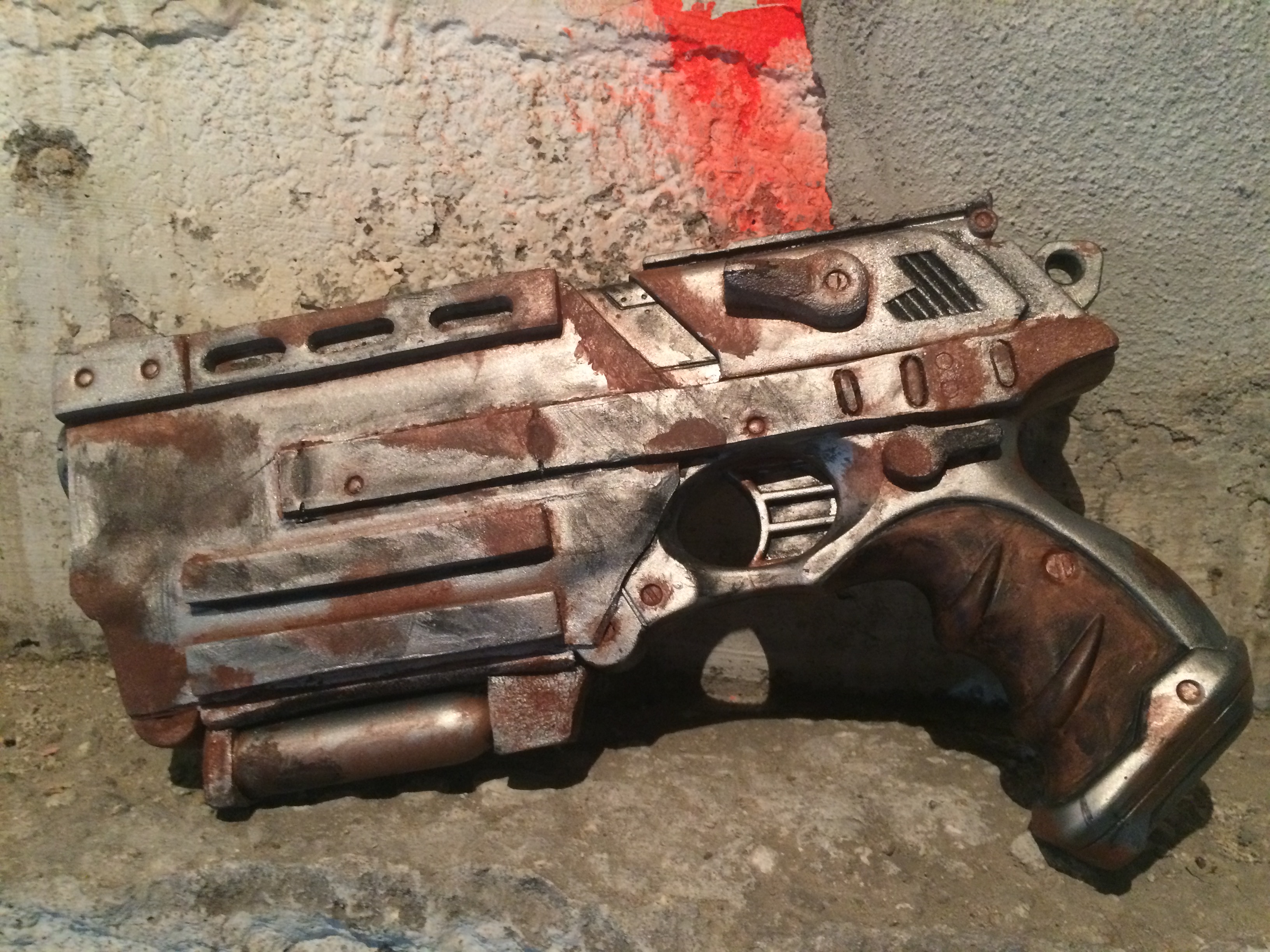 10mm pistol replica, made using a Nerf Maverick as a base.