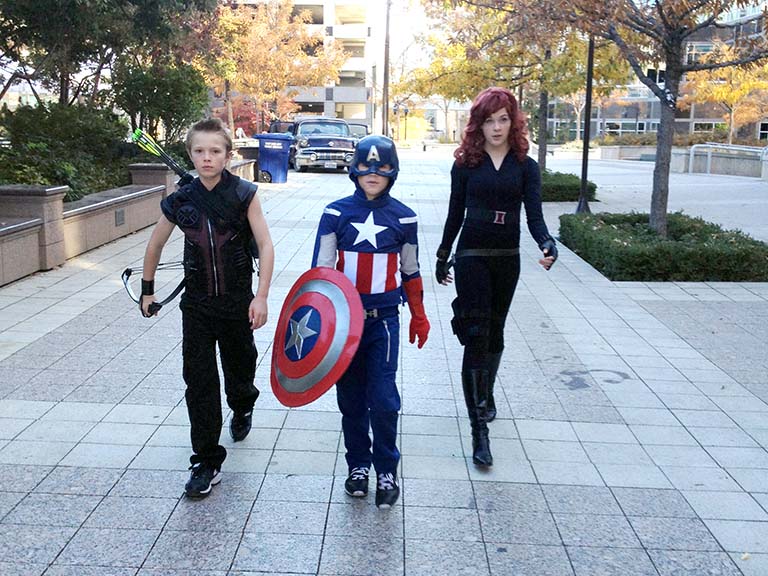 Captain America, Black Widow, and Hawkeye