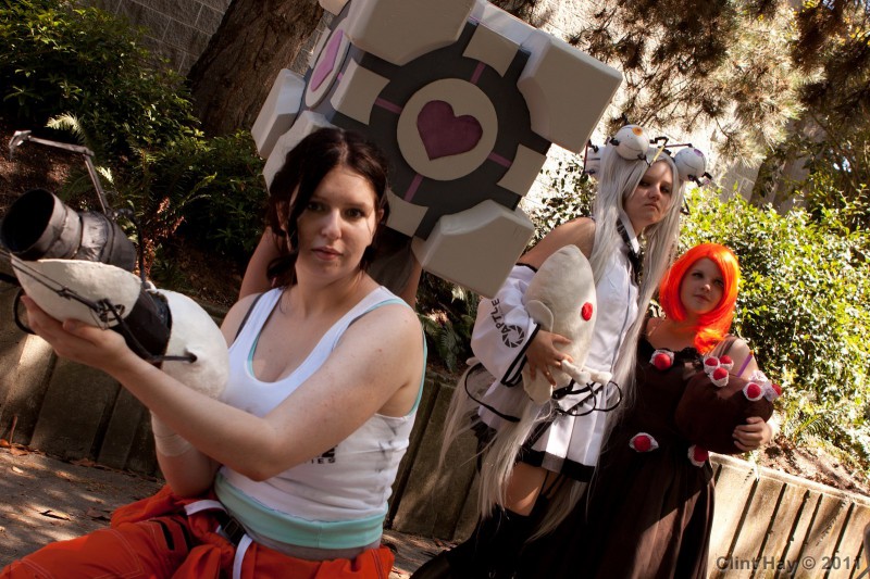 Chell, Companion Cube, Glados, Cake
Photo by Clint Hay / Marmbo