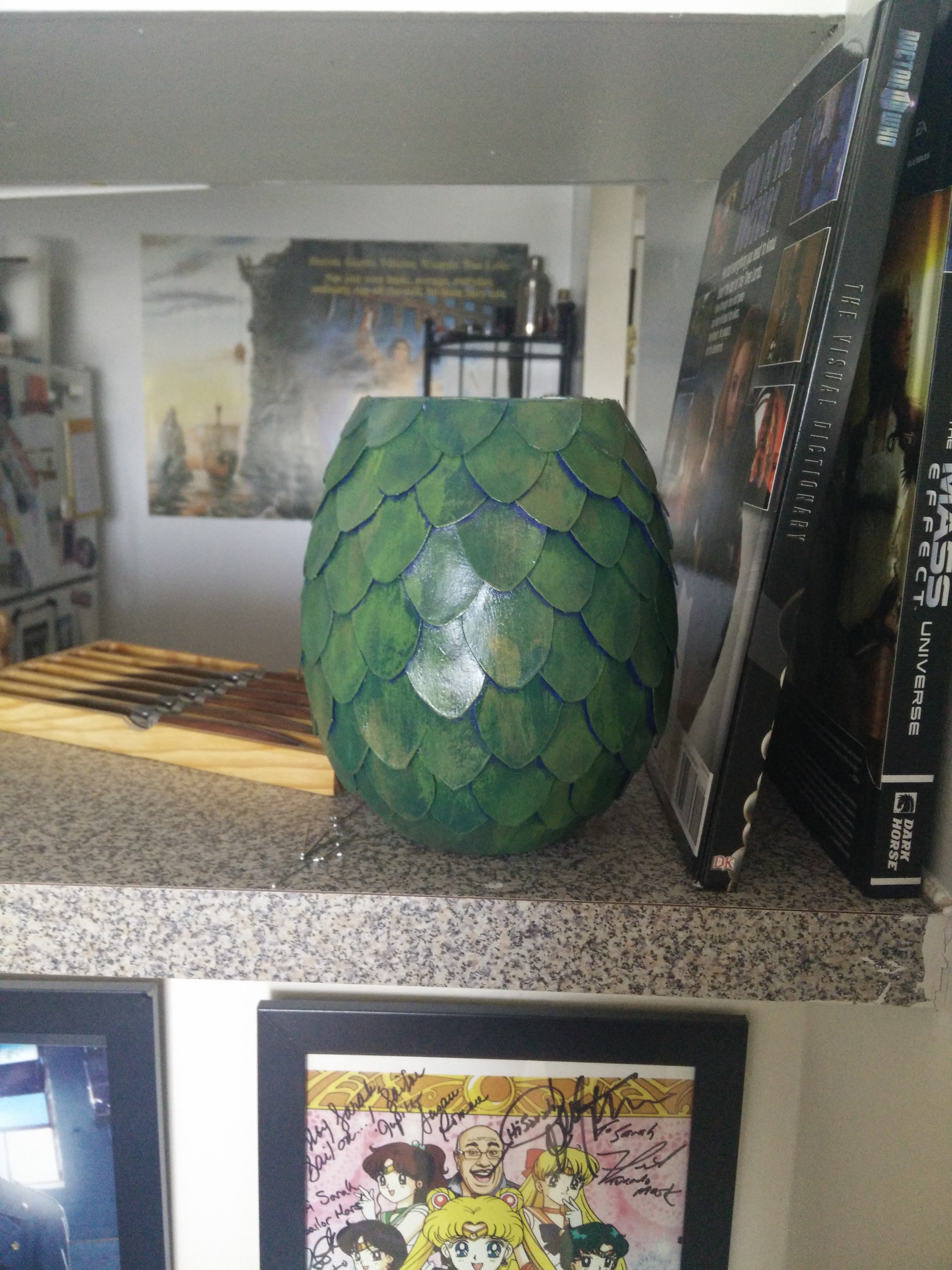 Game of Thrones Dragon Egg Cookie Jar, made by myself. The lid broke, sadly