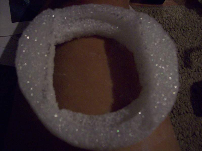 get the big circle foam, cut it into 3 layers