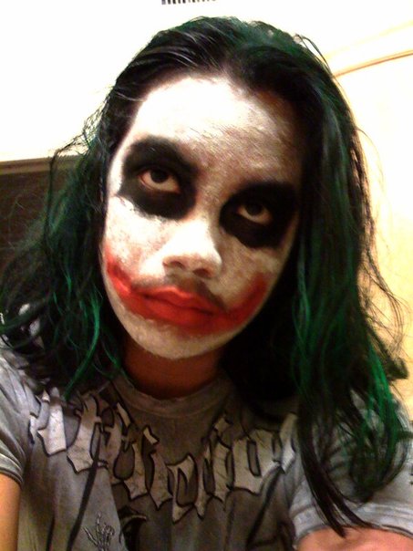 Halloween 2008 - Joker makeup... wore a nurse outfit, but no picture :(