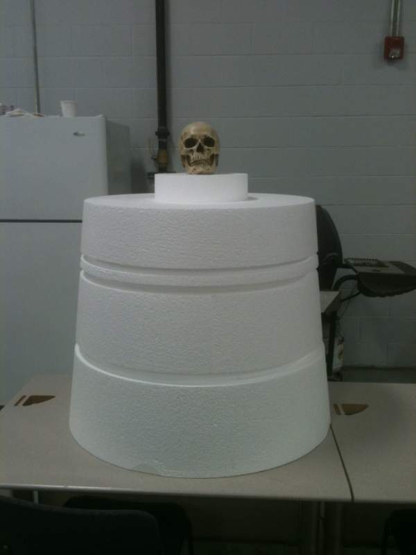 Idol Pedestal from Raiders...Foam cutting is almost done!