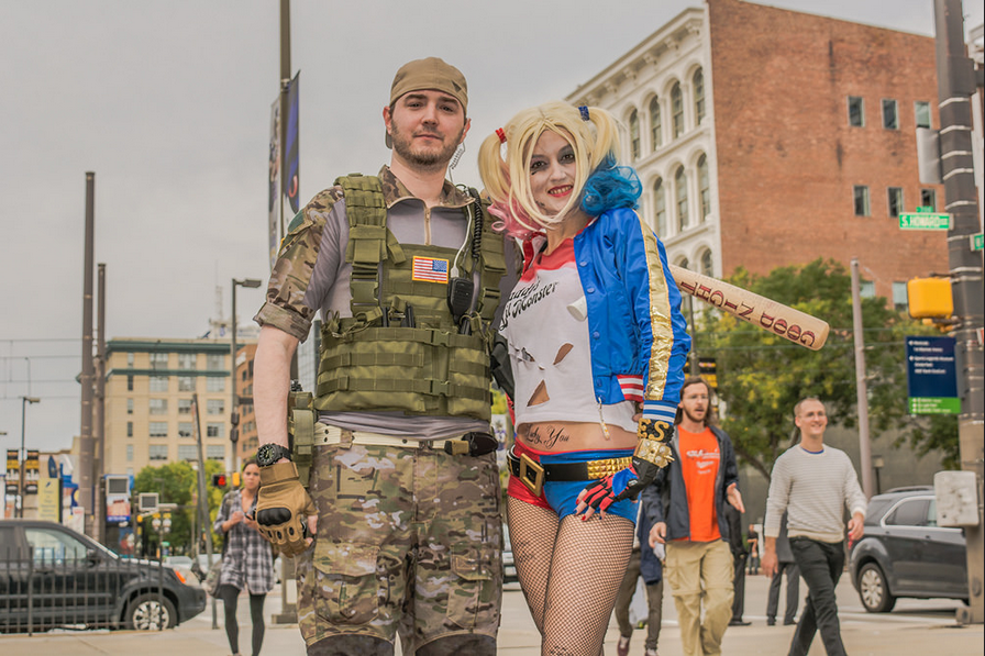 Me and my wife outside Baltimore Comic con. I went as Scott Eastwood's yet to be revealed solider.