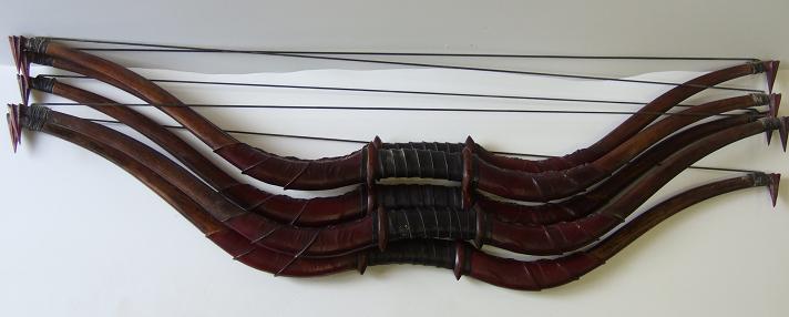 Mord-Sith bows. Cast Urethane with steel armatures, Lacquer, Acrylic and wax