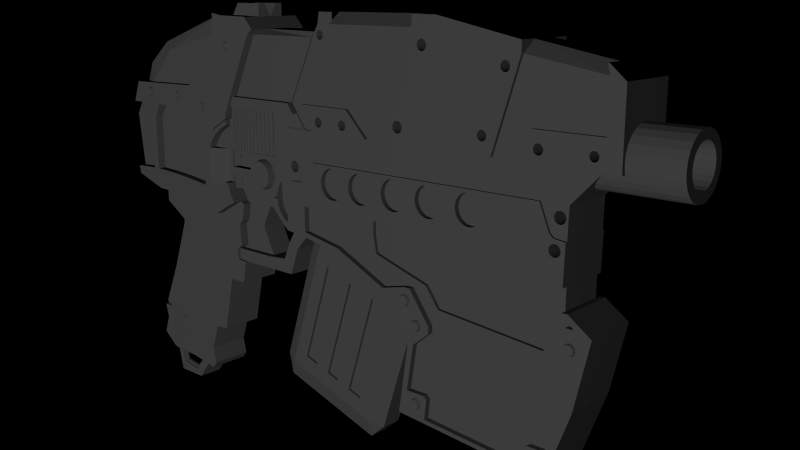 Quick 3d render of the blaster, Die to change