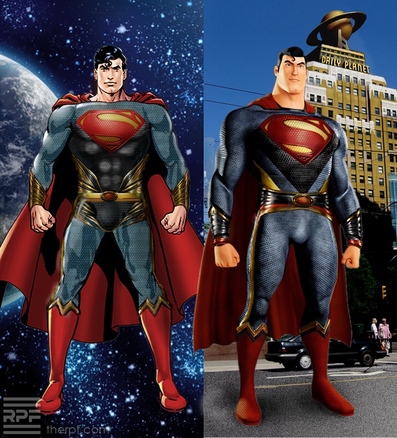 Superman suit design revisions 2014